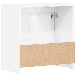 Mobile da Bagno Bianco Lucido 60x33x61 cm in Legno Multistrato 802648