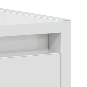 Armadio da Bagno Bianco Lucido 60x33x61 cm in Truciolato