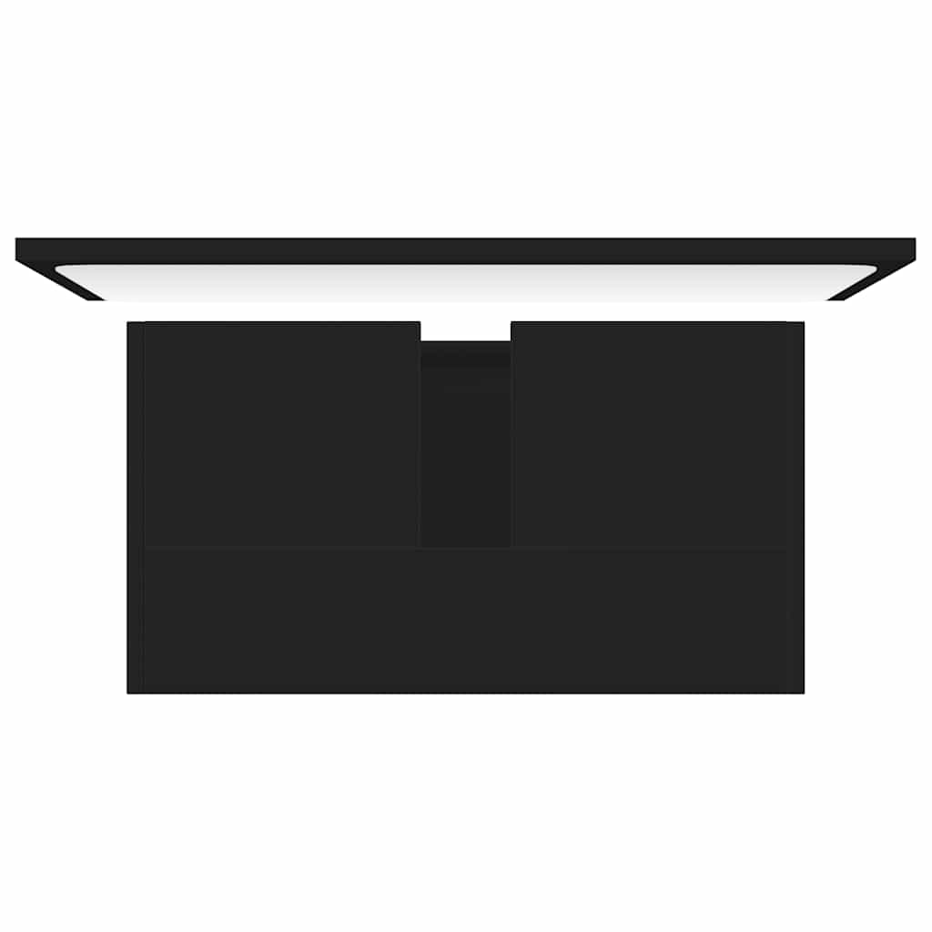 Set Mobili da Bagno Nero in Legno Multistrato 802652