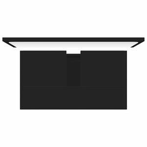 Set Mobili da Bagno Nero in Legno Multistrato 802652