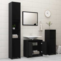 Set Mobili da Bagno Nero in Truciolato cod mxl 53471