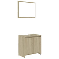Set Mobili da Bagno Rovere Sonoma in Legno Multistrato 802654