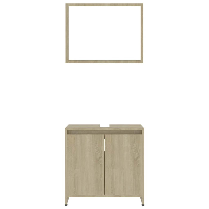 Set Mobili da Bagno Rovere Sonoma in Legno Multistrato 802654