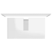 Set Mobili da Bagno Bianco Lucido in Legno Multistrato 802657