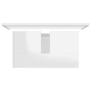 Set Mobili da Bagno Bianco Lucido in Legno Multistrato 802657