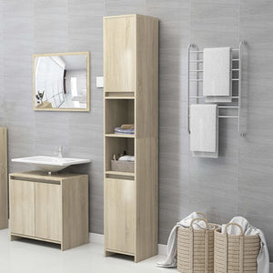 Mobile da Bagno Rovere Sonoma 30x30x183,5 cm Legno Multistrato 802672