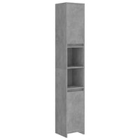 Mobile da Bagno Grigio Cemento 30x30x183,5 cm Legno Multistrato 802673
