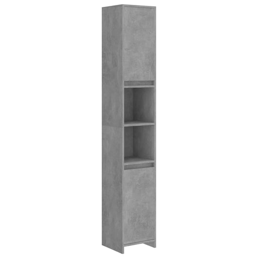 Mobile da Bagno Grigio Cemento 30x30x183,5 cm Legno Multistrato 802673