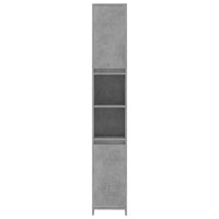 Mobile da Bagno Grigio Cemento 30x30x183,5 cm Legno Multistrato 802673