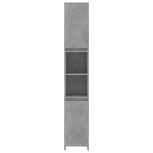 Mobile da Bagno Grigio Cemento 30x30x183,5 cm Legno Multistrato 802673