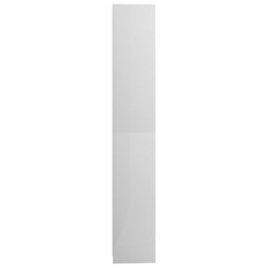Mobile da Bagno Bianco Lucido 30x30x183,5 cm Legno Multistrato 802675