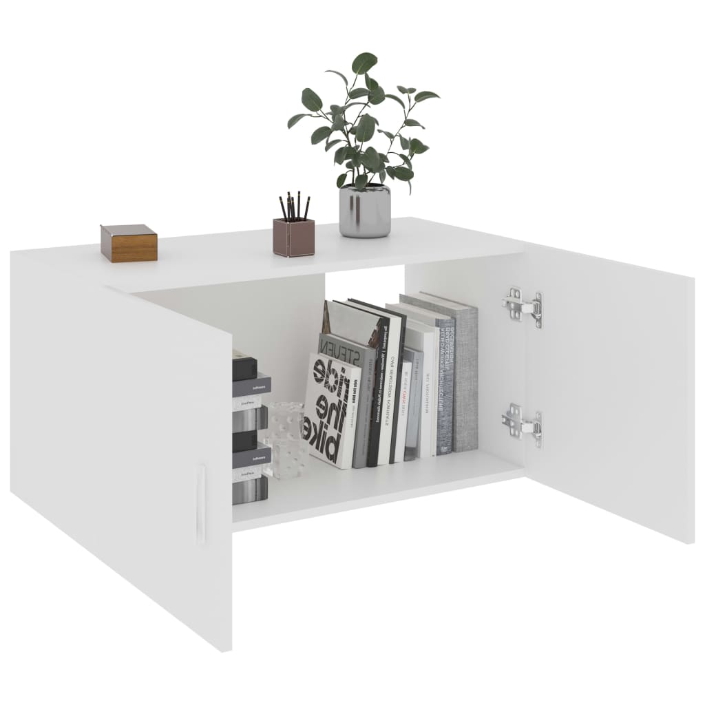 Armadietto da Parete Bianco 80x39x40 cm in Legno Multistrato 802795