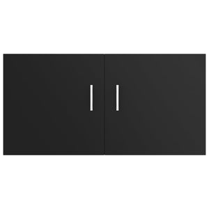 Armadietto da Parete Nero 80x39x40 cm in Legno Multistrato 802796
