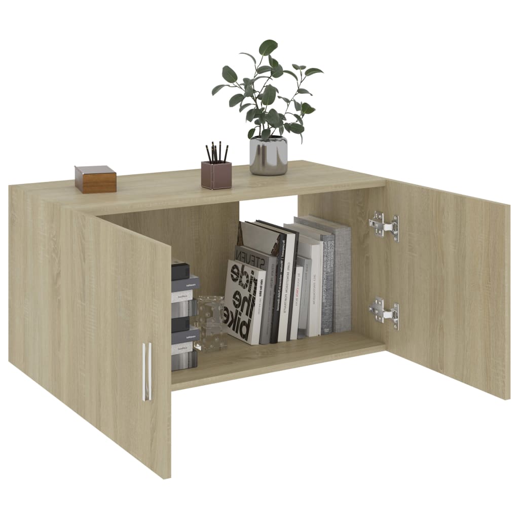 Armadietto da Parete Rovere Sonoma 80x39x40cm Legno Multistrato 802798