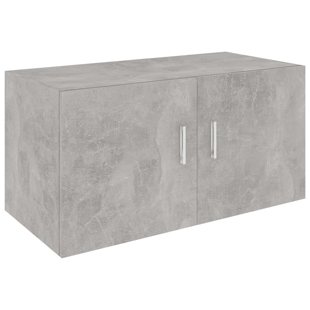 Armadietto Parete Grigio Cemento 80x39x40 cm Legno Multistrato 802799