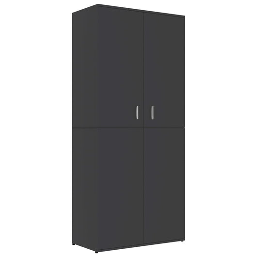 Scarpiera Grigia 80x39x178 cm in Legno Multistrato 802860