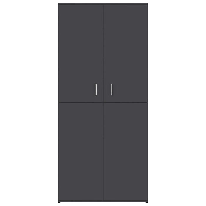 Scarpiera Grigia 80x39x178 cm in Legno Multistrato 802860