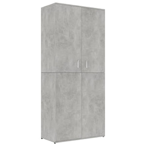 Scarpiera Grigio Cemento 80x39x178 cm in Legno Multistrato 802862