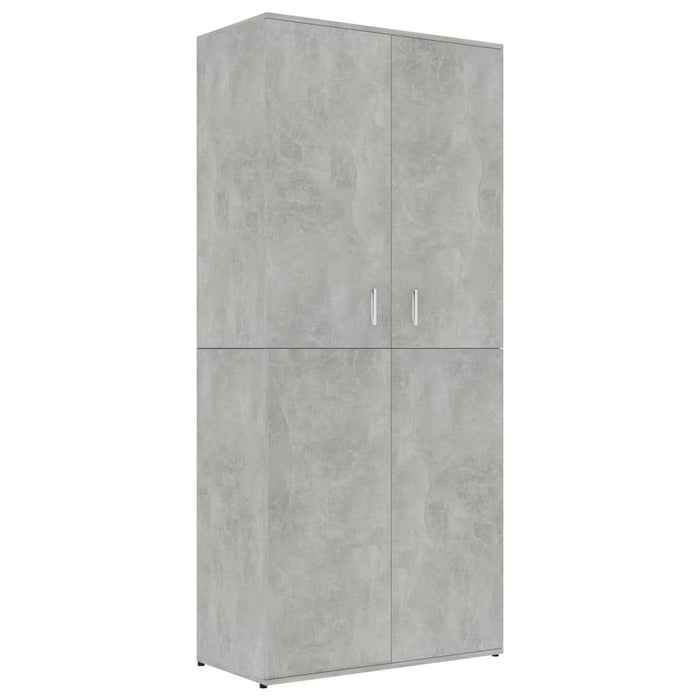 Scarpiera Grigio Cemento 80x39x178 cm in Legno Multistrato 802862