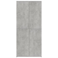 Scarpiera Grigio Cemento 80x39x178 cm in Legno Multistrato 802862
