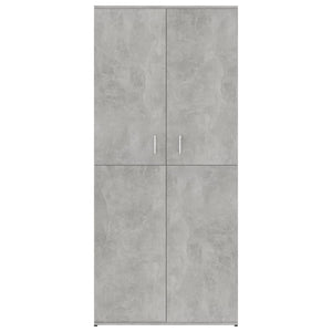 Scarpiera Grigio Cemento 80x39x178 cm in Legno Multistrato 802862