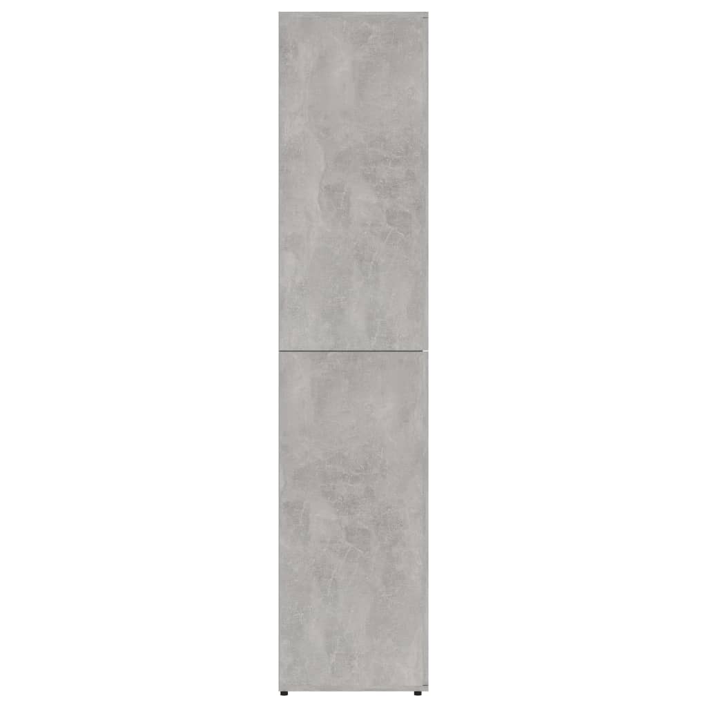 Scarpiera Grigio Cemento 80x39x178 cm in Legno Multistrato 802862