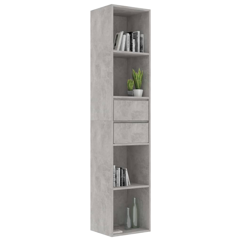 Libreria Grigio Cemento 36x30x171 cm in Truciolato