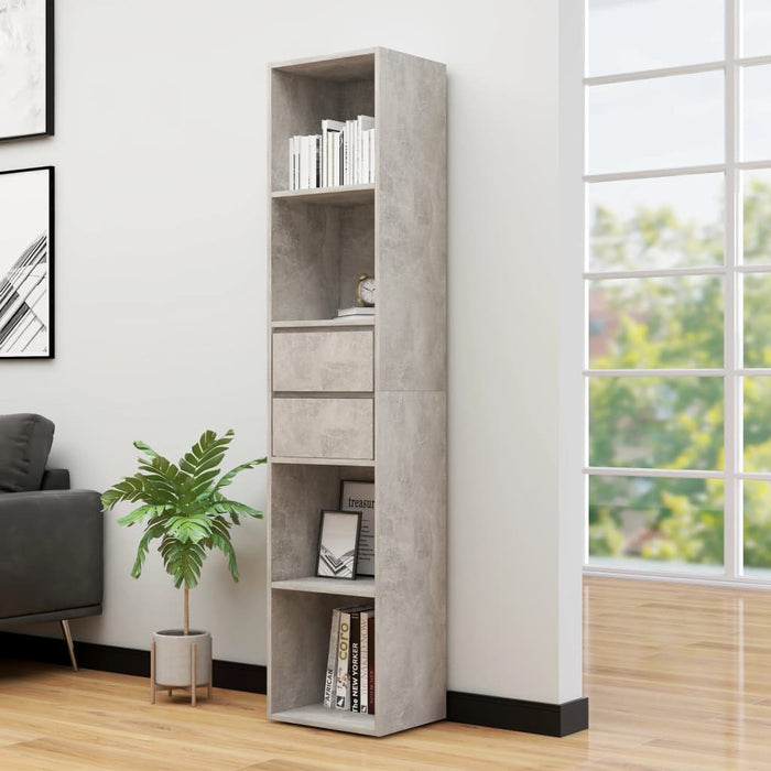 Libreria Grigio Cemento 36x30x171 cm in Legno Multistrato 802871
