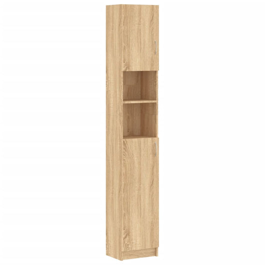 Mobile da Bagno Rovere Marrone 32x25,5x190 cm Legno Multistrato 802879