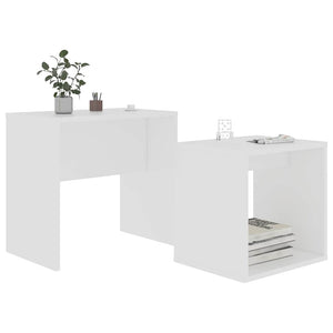 Tavolino da Salotto Bianco 48x30x45 cm in Legno Multistrato