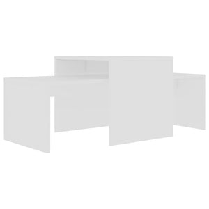 Set di tavolini bassi 100 x 48 x 40 cm legno composito bianco 02_0042124