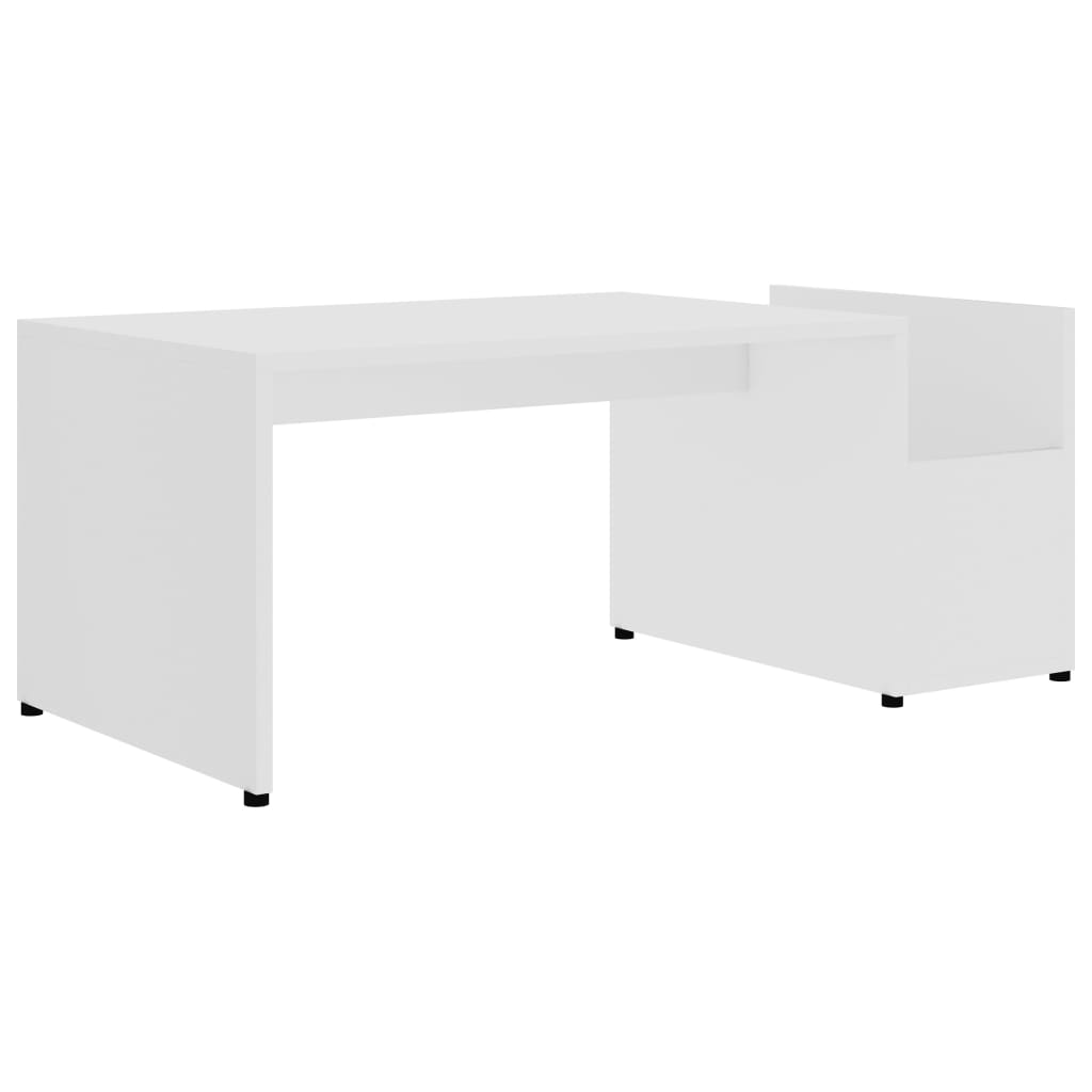 Tavolino da Salotto Bianco 90x45x35 cm in Legno Multistrato 802921
