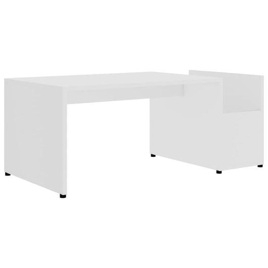 Tavolino da Salotto Bianco 90x45x35 cm in Legno Multistrato 802921
