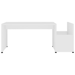 Tavolino da Salotto Bianco 90x45x35 cm in Legno Multistrato 802921