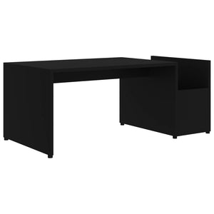 Tavolino da Salotto Nero 90x45x35 cm in Legno Multistrato 802922
