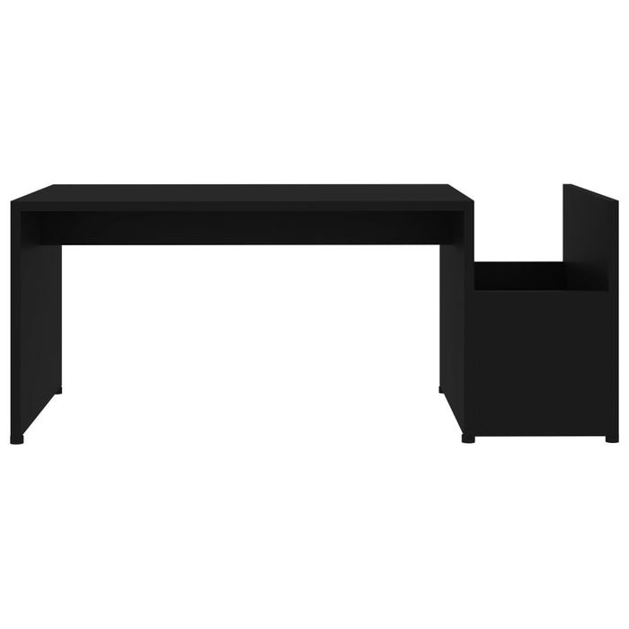 Tavolino da Salotto Nero 90x45x35 cm in Legno Multistrato 802922