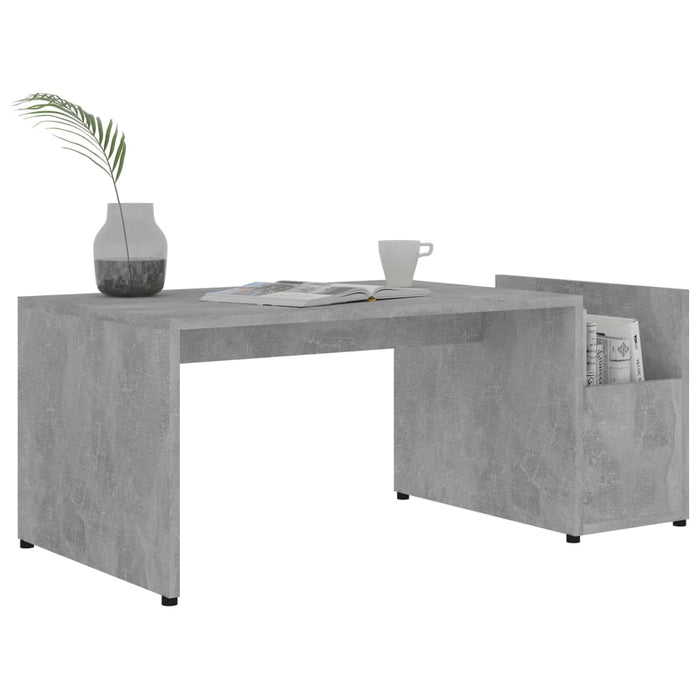 Tavolino da CaffÃ¨ Grigio Cemento 90x45x35 cm in Truciolato cod mxl 9499