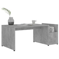 Tavolino da Salotto Grigio Cemento 90x45x35cm Legno Multistrato 802925