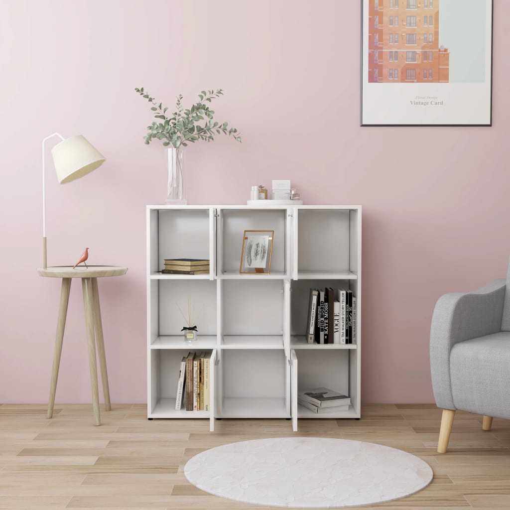 Libreria Bianca 90x30x90 cm in Legno Multistrato cod mxl 10234