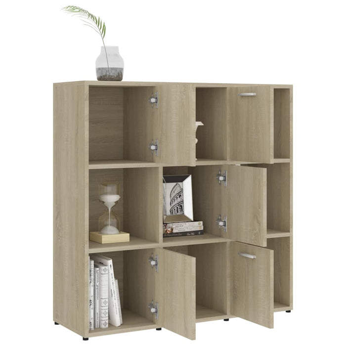 Libreria Rovere Sonoma 90x30x90 cm in Legno Multistrato 802933