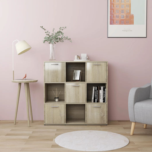 Libreria Rovere Sonoma 90x30x90 cm in Legno Multistrato 802933