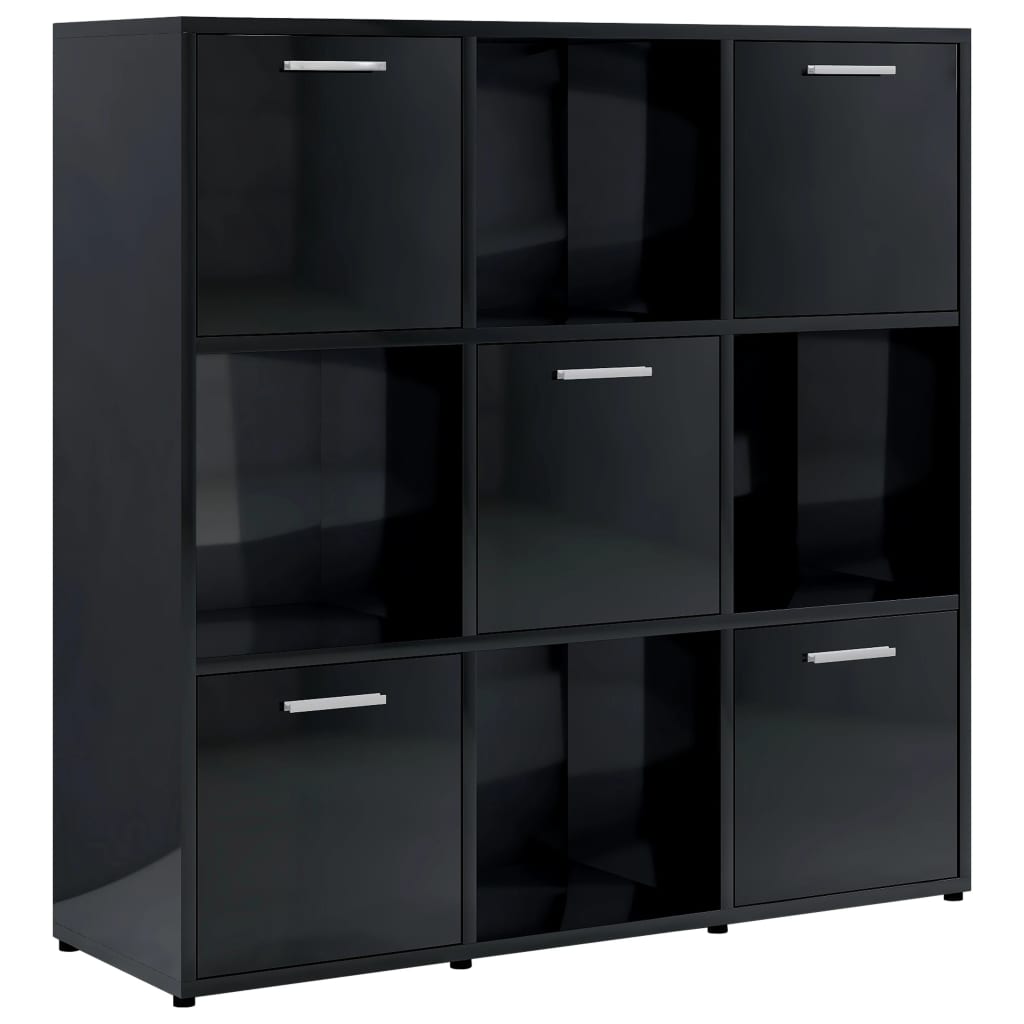Libreria Nero Lucido 90x30x90 cm in Truciolato cod mxl 24809