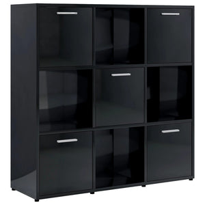 Libreria Nero Lucido 90x30x90 cm in Truciolato cod mxl 24809