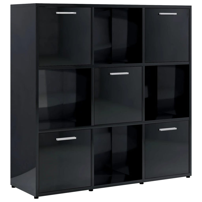 Libreria Nero Lucido 90x30x90 cm in Truciolato cod mxl 24809