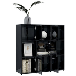 Libreria Nero Lucido 90x30x90 cm in Truciolato cod mxl 24809