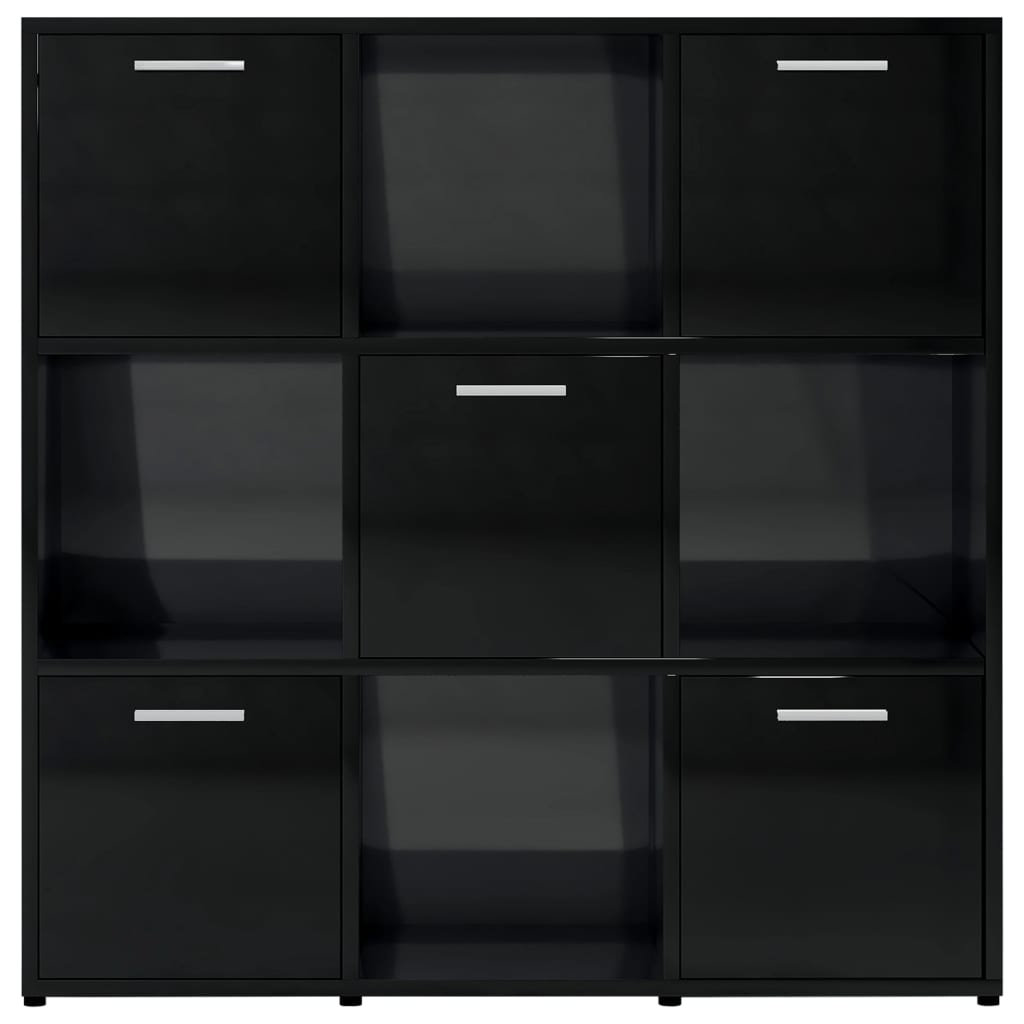 Libreria Nero Lucido 90x30x90 cm in Truciolato cod mxl 24809