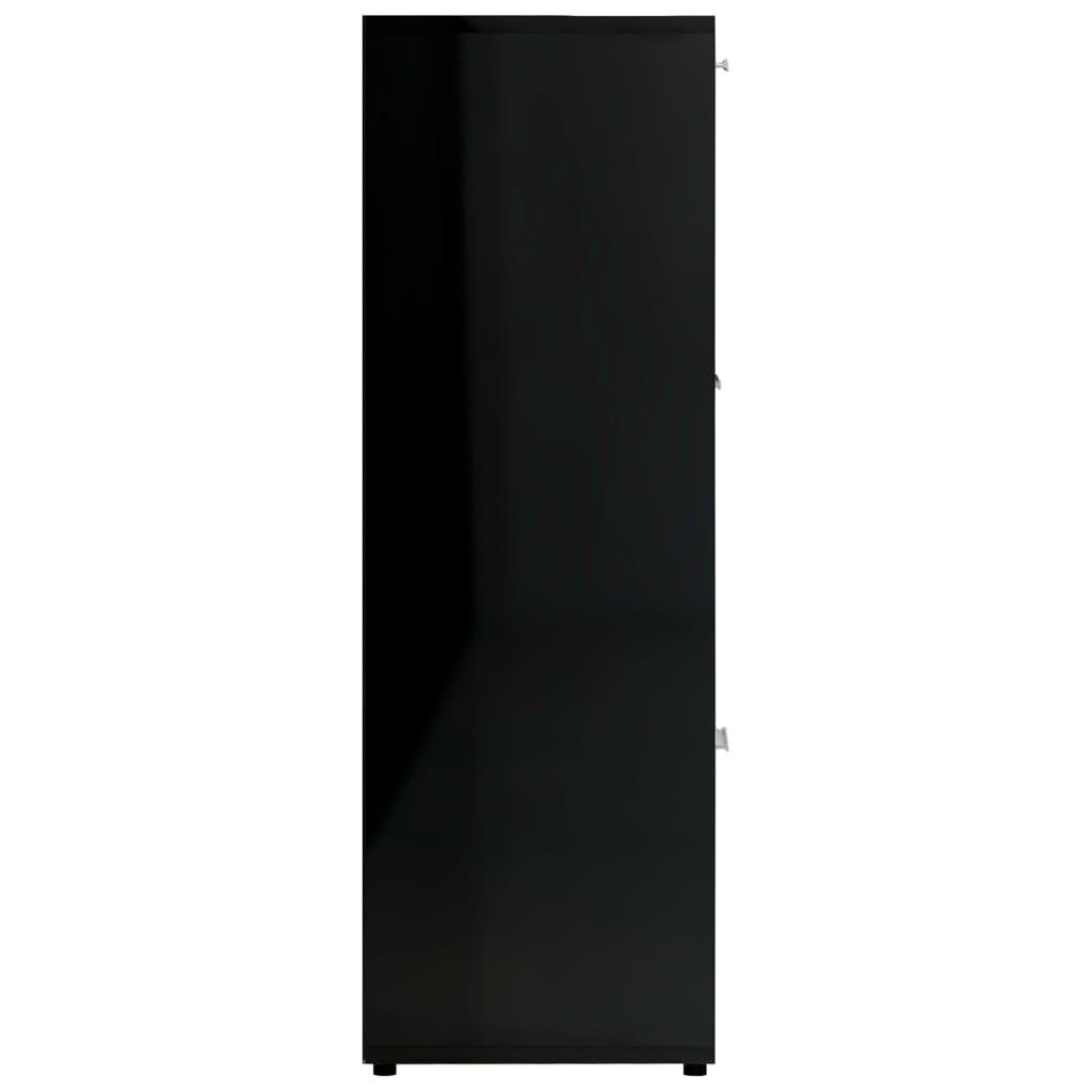 Libreria Nero Lucido 90x30x90 cm in Truciolato cod mxl 24809