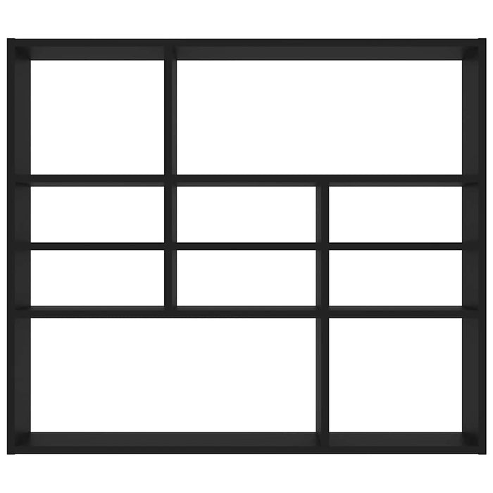 Scaffale a Parete Nero 90x16x78 cm in Truciolato cod mxl 33679