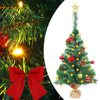 Albero di Natale Artificiale con Palline e LED 64 cm Verde cod mxl 19710