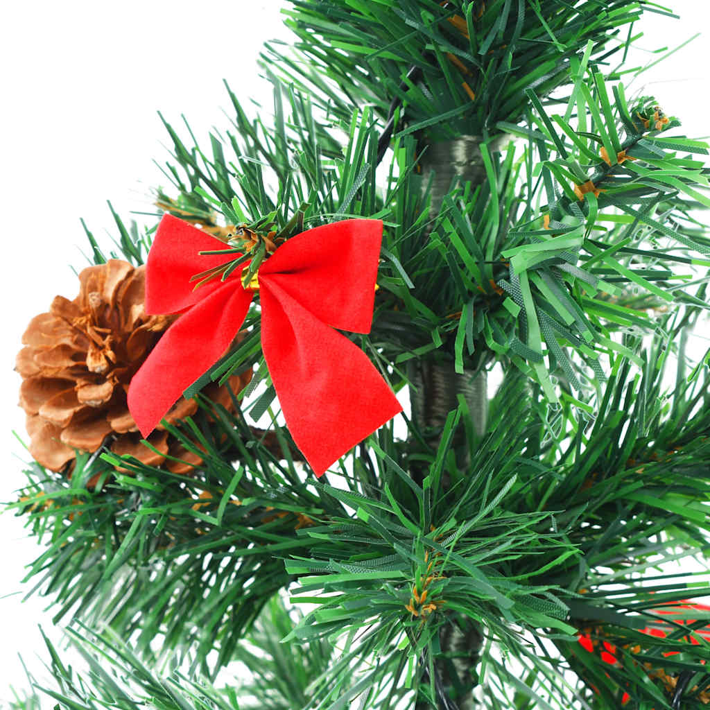 Albero di Natale Preilluminato con Palline Verde 64 cm 321505